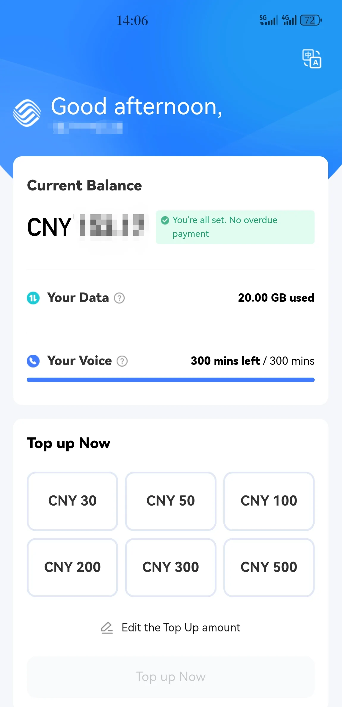 中国移动的英文版